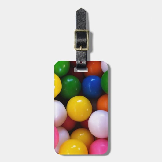 Candy Regenbogenkugeln Gepäckanhänger (Vorderseite vertikal)