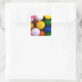 Candy Regenbogenkugeln Quadratischer Aufkleber (Tasche)