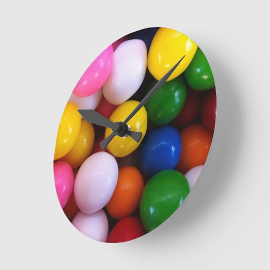 Candy Regenbogenkugeln Runde Wanduhr (Winkel)