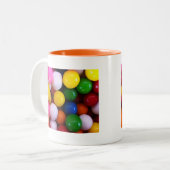 Candy Regenbogenkugeln Zweifarbige Tasse (Vorderseite Links)