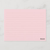 Candy rosa Schokoladenkarte Postkarte (Rückseite)