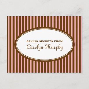 Candy rosa Schokoladenkarte Postkarte