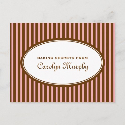 Candy rosa Schokoladenkarte Postkarte (Vorderseite)