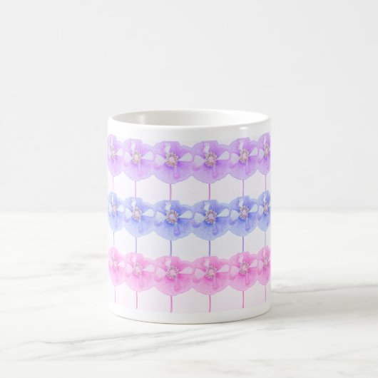 Candy rosa und violette Mohnblumen ... Tasse (Mittel)