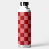Candy Rot und Candy Pink Schachbrettmuster Trinkflasche (links)