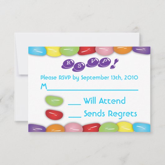 Candy RSVP Card (Vorderseite)
