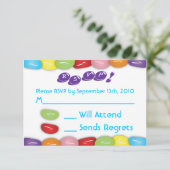 Candy RSVP Card (Stehend Vorderseite)