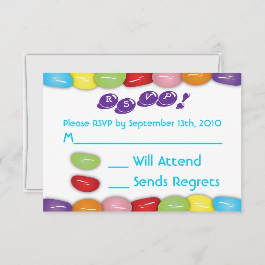 Candy RSVP Card (Vorne/Hinten)