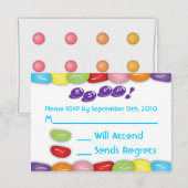 Candy RSVP Card Karte (Vorne/Hinten)