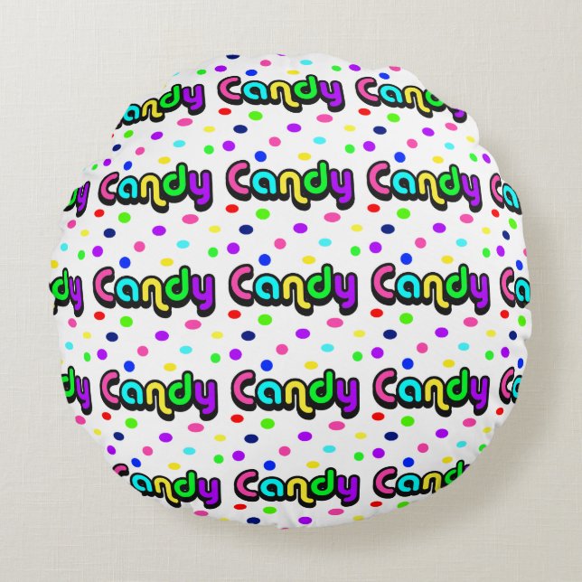 Candy Rundes Kissen (Vorderseite)