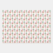 Candy Santa Christmas Pattern Wasserfarbe Geschenkpapier Set (Vorderseite 3)