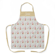 Candy Santa Christmas Pattern Wasserfarbenmonogram