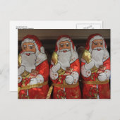 Candy Santa Trio Feiertagspostkarte (Vorne/Hinten)