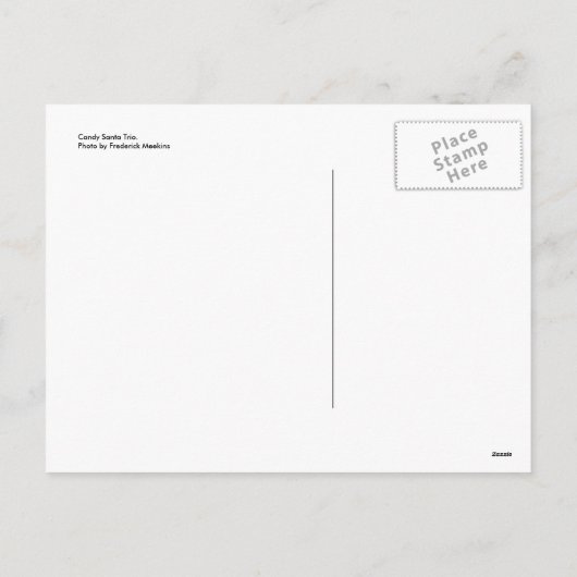 Candy Santa Trio Feiertagspostkarte (Rückseite)