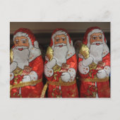 Candy Santa Trio Feiertagspostkarte (Vorderseite)