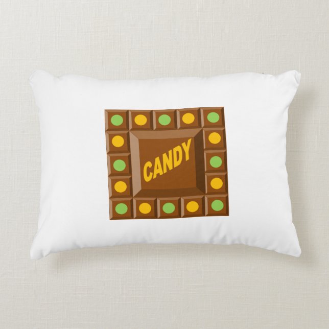 CANDY SCHOKOLADE DEKORATIVES KINDERKISSEN DEKOKISSEN (Vorderseite)