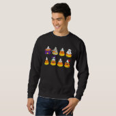 Candy Season Is Here Funny Women Candy Corn Hallow Sweatshirt (Vorne ganz)