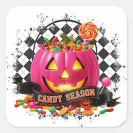 Candy Season Quadratischer Aufkleber