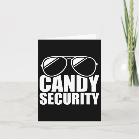 Candy Security Funny Easy Halloween Kostüm Erwachs Karte (Vorderseite)