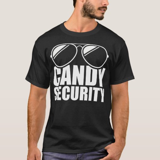 Candy Security Funny Easy Halloween Kostüm Erwachs T-Shirt (Vorderseite)