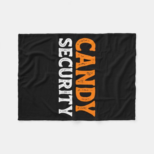 Candy Security Funny Easy Lazy Halloween Dad Mom P Fleecedecke (Vorderseite (Horizontal))