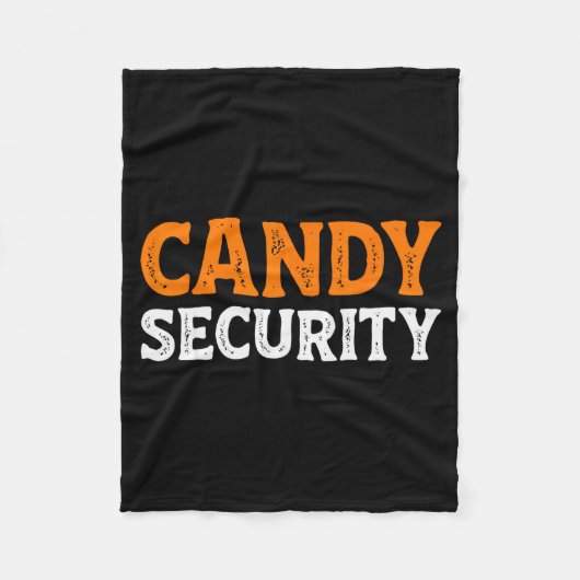 Candy Security Funny Easy Lazy Halloween Dad Mom P Fleecedecke (Vorderseite)