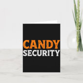 Candy Security Funny Easy Lazy Halloween Dad Mom P Karte (Vorderseite)