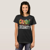 Candy Security Funny Halloween Candy Lover T-Shirt (Vorne ganz)