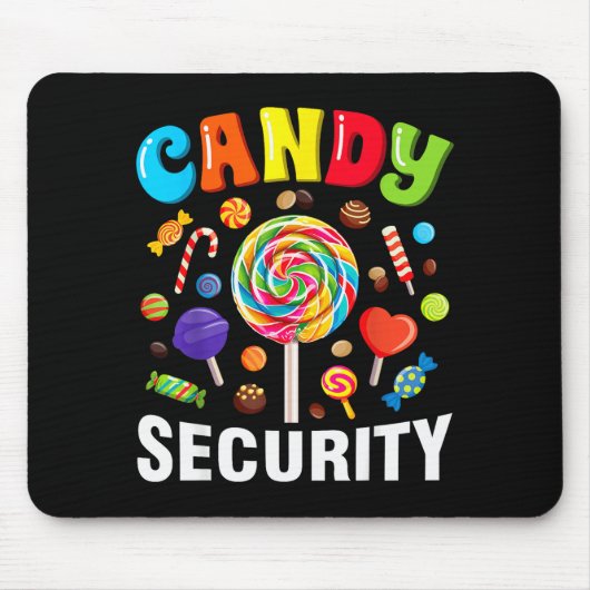 Candy Security Funny Halloween Costume Mousepad (Vorne)
