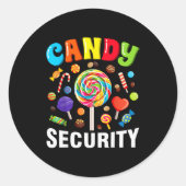 Candy Security Funny Halloween Costume  Runder Aufkleber (Vorderseite)