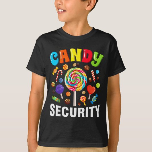 Candy Security Funny Halloween Costume  T-Shirt (Vorderseite)
