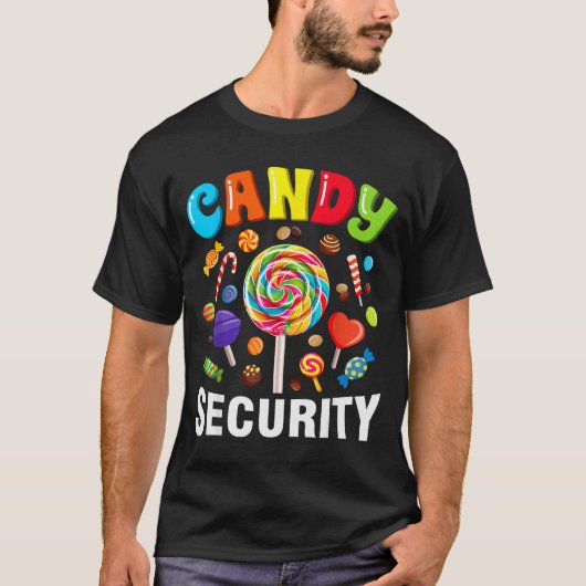 Candy Security Funny Halloween Costume T-Shirt (Vorderseite)