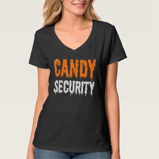 Candy Security Mama Vater Parent Halloween 1 T-Shirt (Vorderseite)