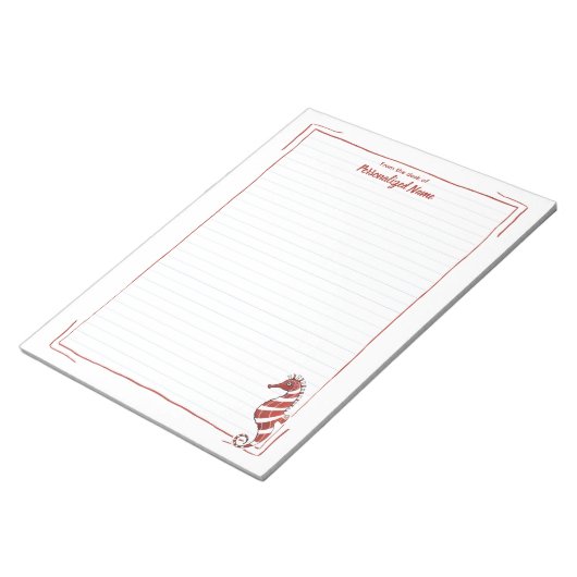 Candy Seepferd Lined Notizblock (angewinkelt)