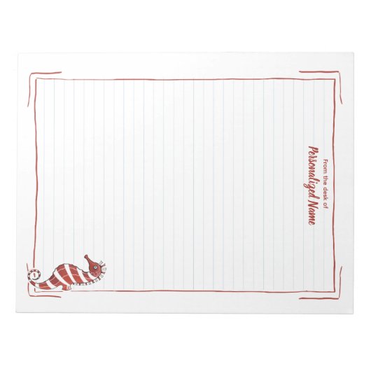 Candy Seepferd Lined Notizblock (Vorderseite)