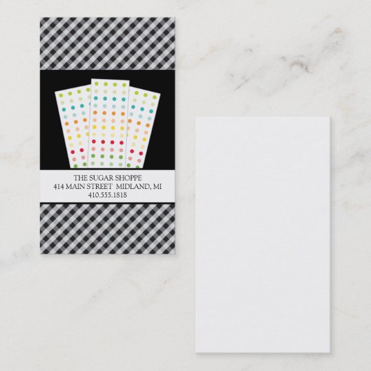 Candy Shop Business Cards Visitenkarte (Vorne/Hinten)