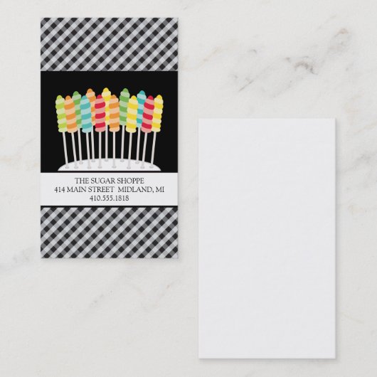 Candy Shop Business Cards Visitenkarte (Vorne/Hinten)