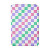 Candy shop diagonal checkerboard pattern badematte (Vorderseite Vertikal)