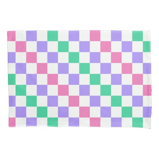 Candy shop diagonal checkerboard pattern kissenbezug (Vorderseite-Links)