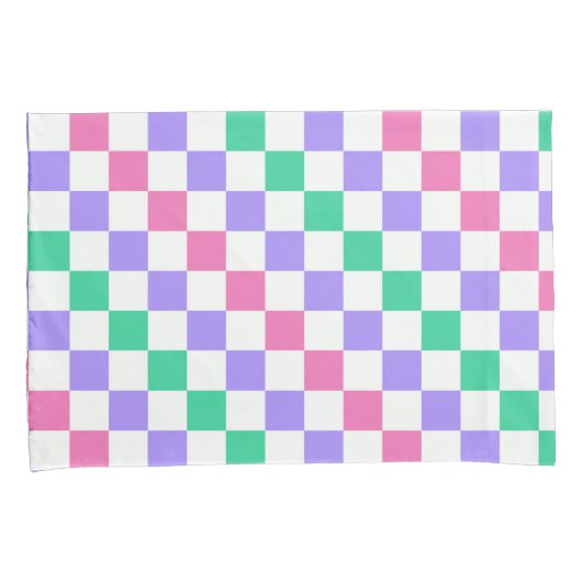 Candy shop diagonal checkerboard pattern kissenbezug (Vorderseite-Rechts)