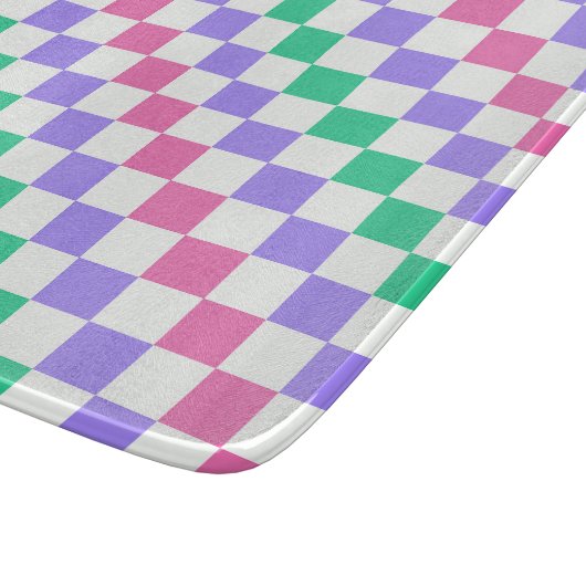 Candy shop diagonal checkerboard pattern schneidebrett (Ecke)