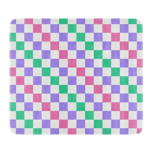 Candy shop diagonal checkerboard pattern schneidebrett (Vorderseite)