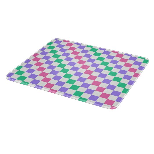 Candy shop diagonal checkerboard pattern schneidebrett (Ecke)