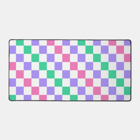 Candy shop diagonal checkerboard pattern schreibtischunterlage (Vorderseite)
