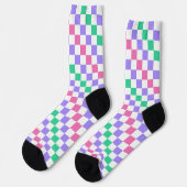 Candy shop diagonal checkerboard pattern socken (Linkes Detail)
