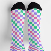 Candy shop diagonal checkerboard pattern socken (Oben)