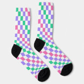 Candy shop diagonal checkerboard pattern socken (Rechts)
