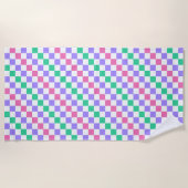 Candy shop diagonal checkerboard pattern strandtuch (Vorderseite)