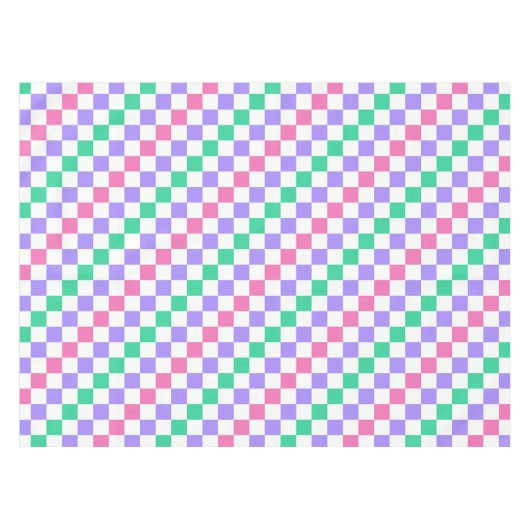 Candy shop diagonal checkerboard pattern tischdecke (Vorderseite (Horizontal))