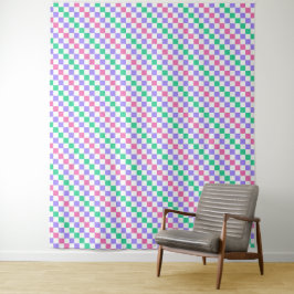 Candy shop diagonal checkerboard pattern wandteppich